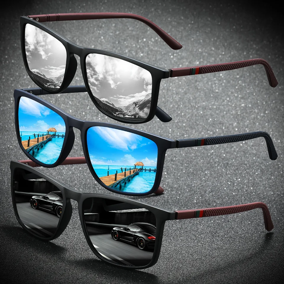 Fishing Sunglasses Polarized - 2/3PCS NEW 2025 Square Polarized Sunglasses