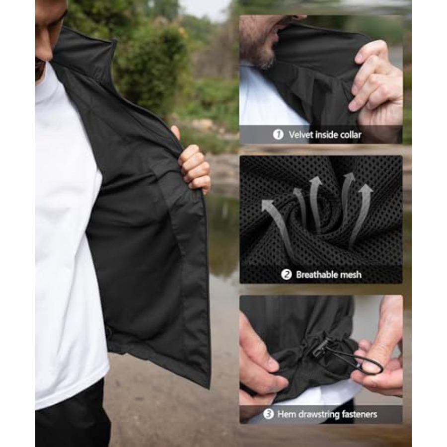 Men's Waterproof Golf Rain Sui – Fishing Rain Suit Bewertung und Preis
