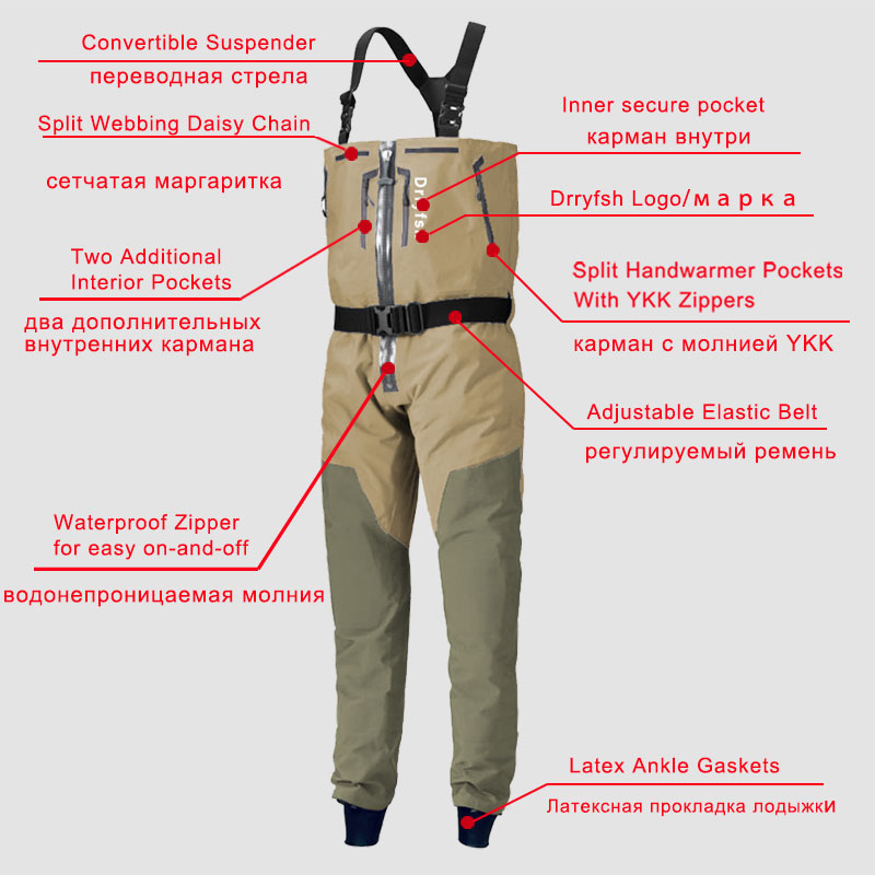 Zippered Waterproof Wader With – Fishing Waders Bewertung und Preis