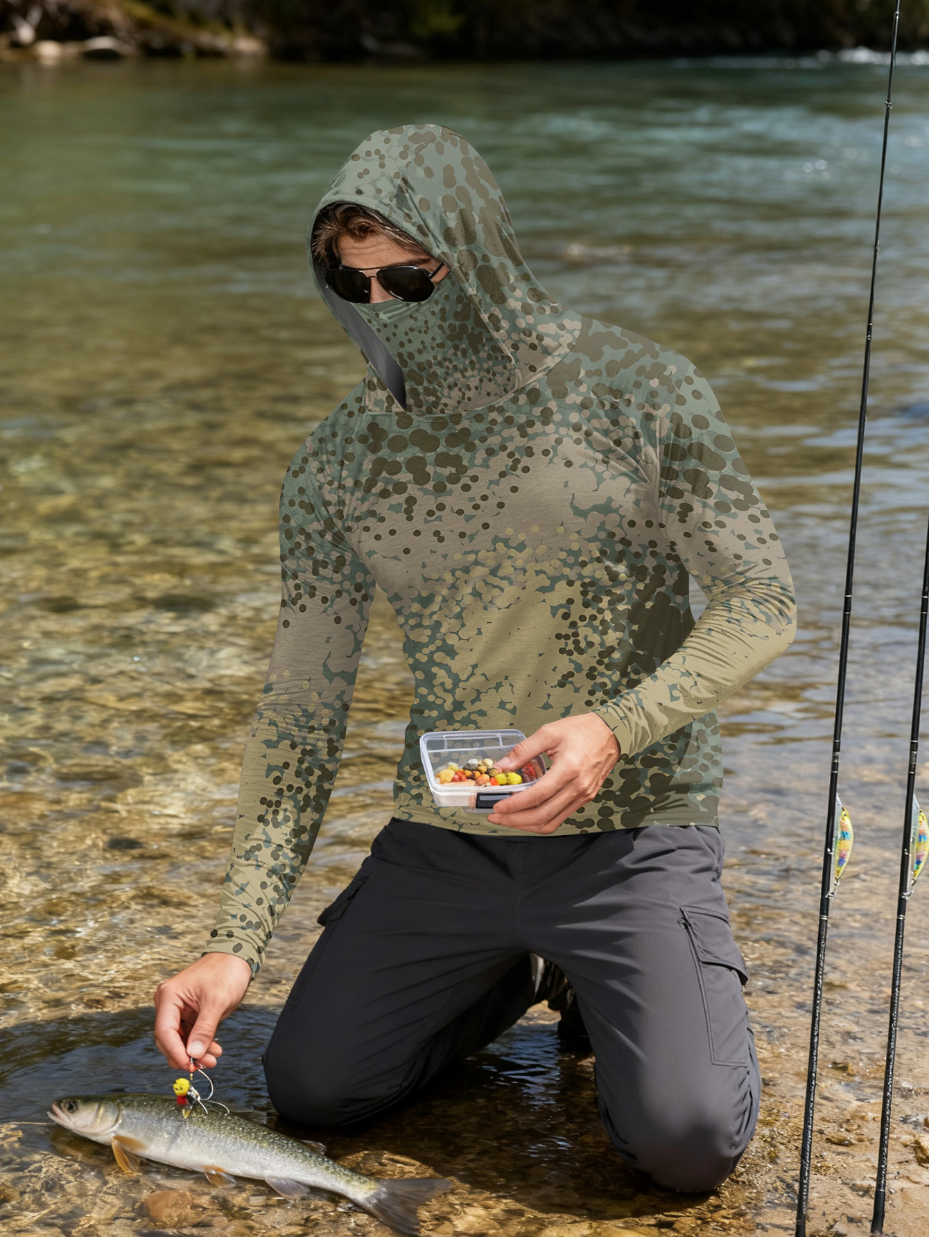 Men's Fishing Hooded Long-Slee – Fishing Hoodie Bewertung und Preis