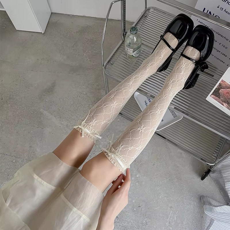 Women Sexy Fishnet Ruffled Bow – Fishing Socks Bewertung und Preis