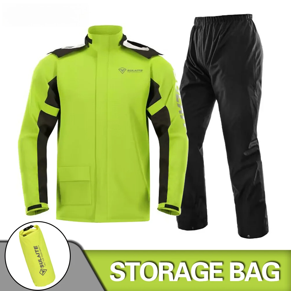 Motorcycle Raincoat Suit Rains – Fishing Rain Suit Bewertung und Preis