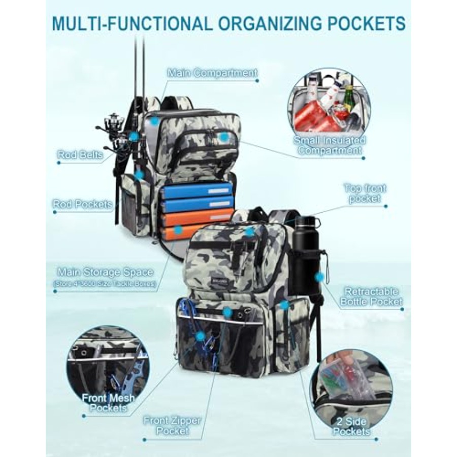 Fishing Backpack with Rod Hold – Fishing Backpack Bewertung und Preis