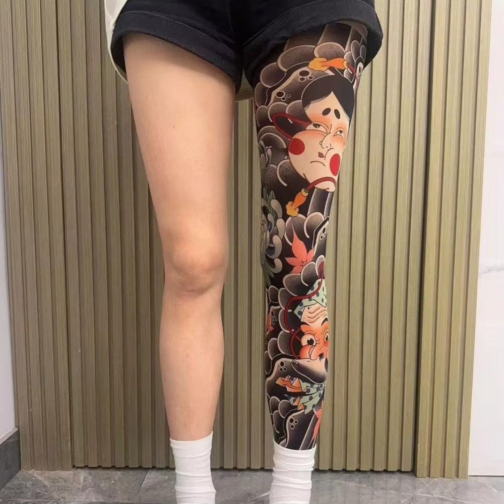 Full Leg Fake Tattoo Socks Pri – Fishing Socks Bewertung und Preis