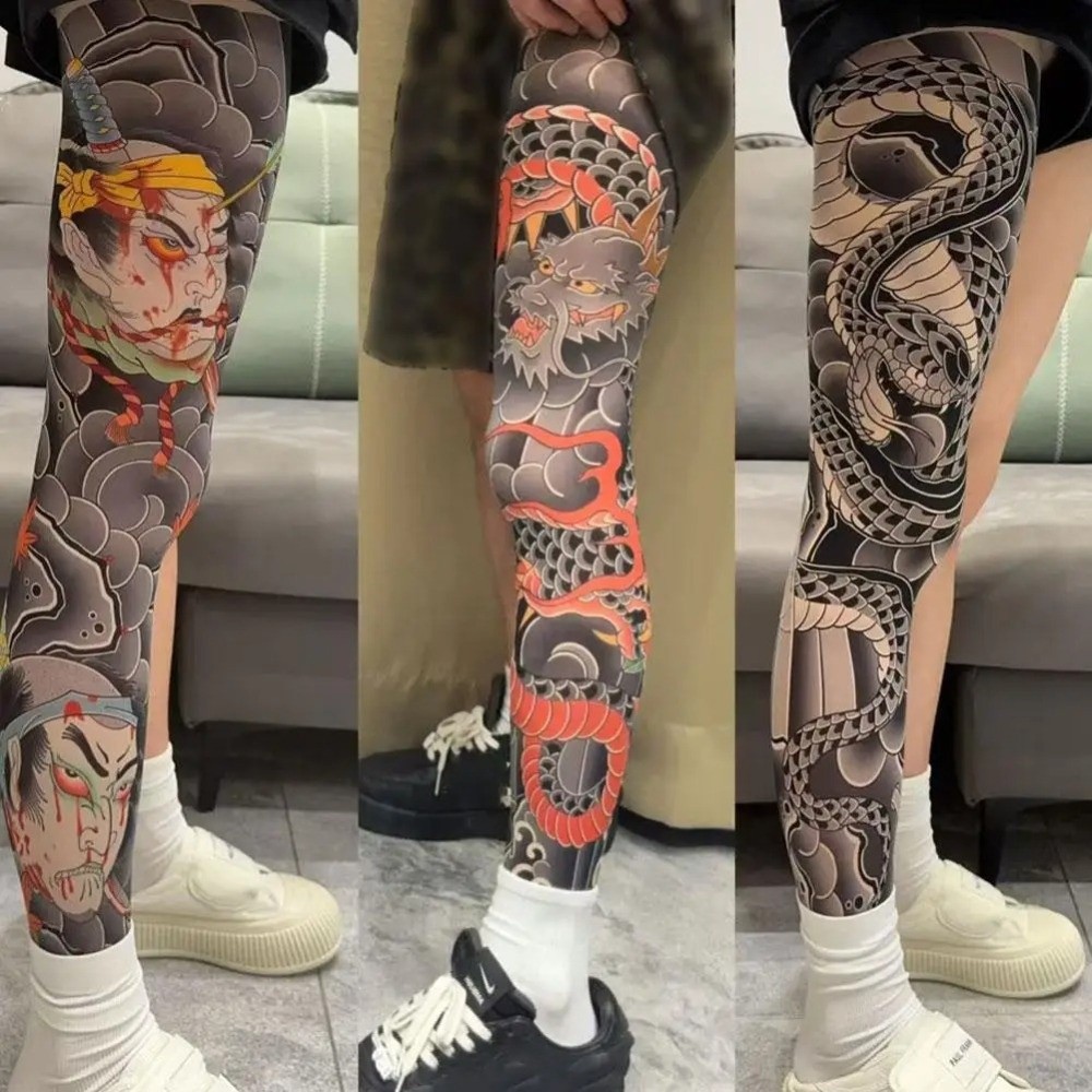 New Full Leg Fake Tattoo Socks – Fishing Socks Bewertung und Preis