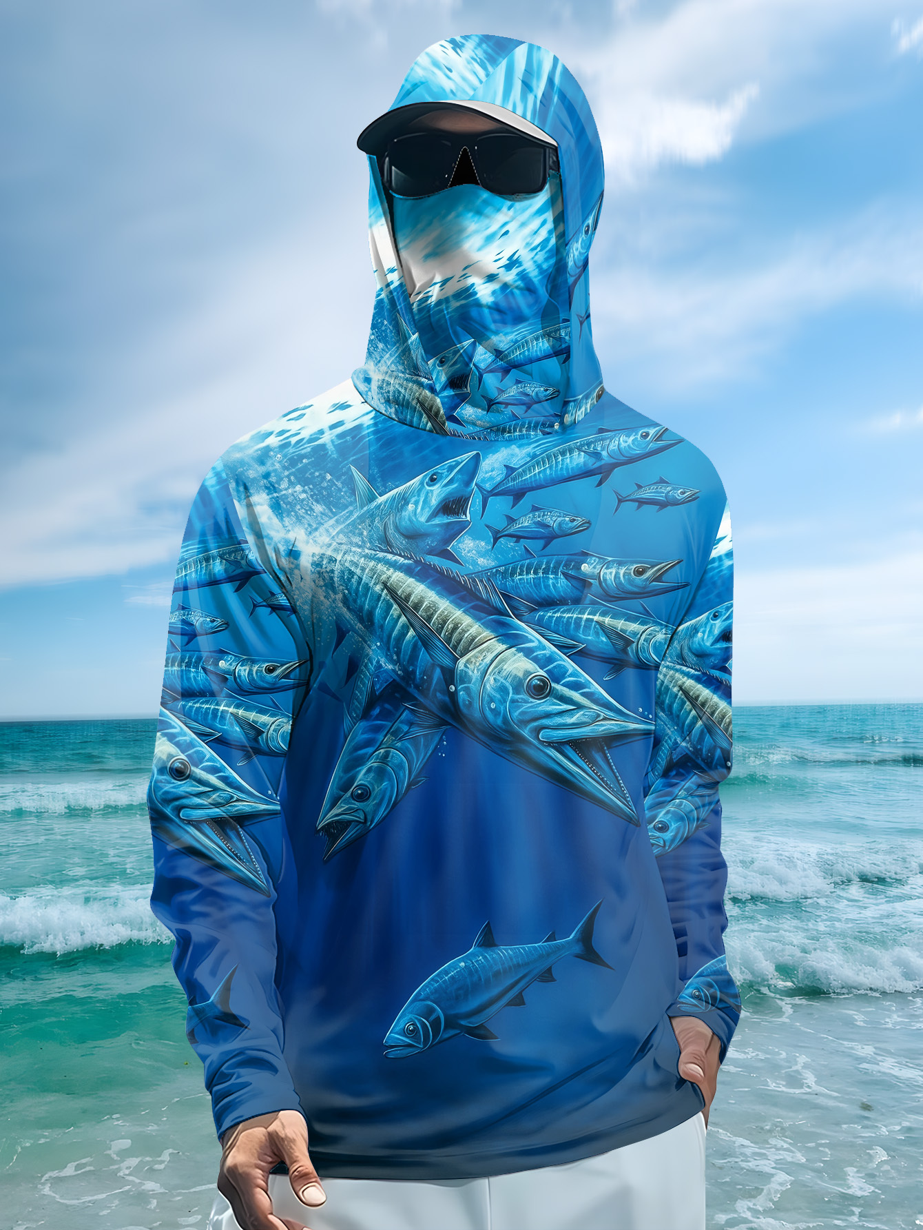 Men Hood Fishing Shirt long sl – Fishing Hoodie Bewertung und Preis